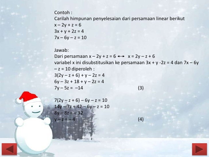 Sistem Persamaan Linear dan Kuadrat