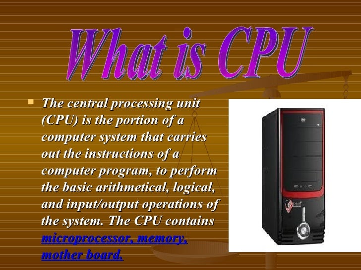 Presentation on C.P.U
