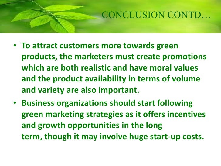 Master thesis green marketing