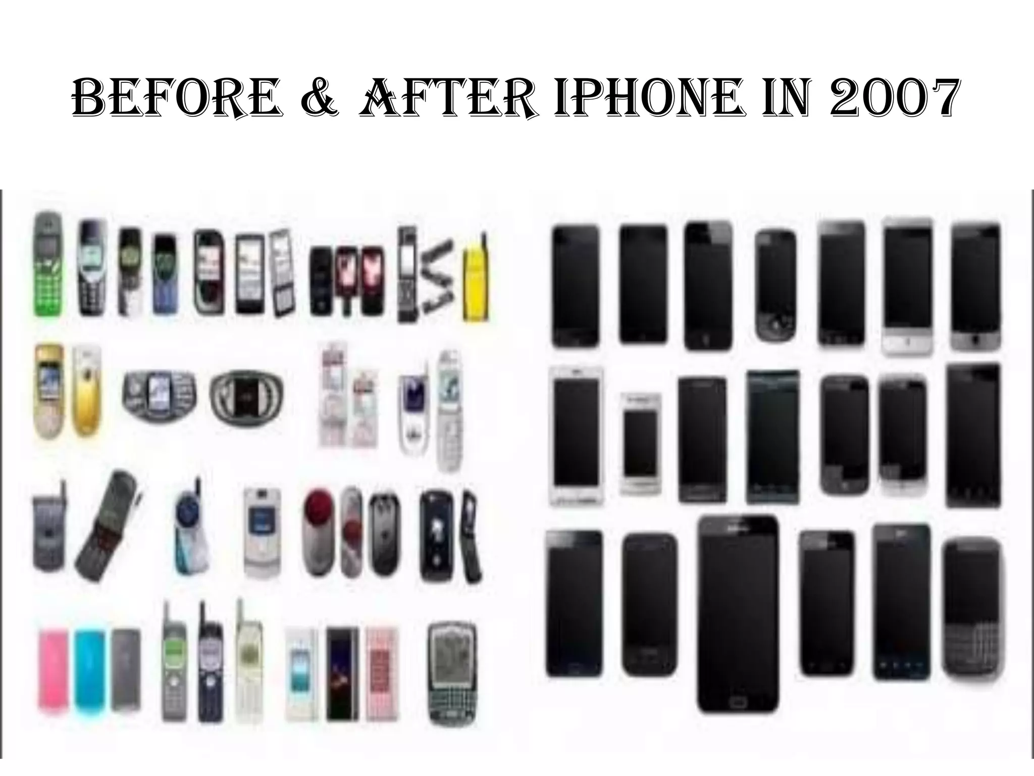 BEFORE & AFTER Iphone in 2007
 