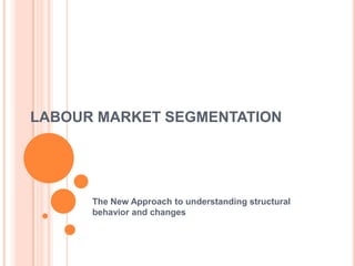 LABOUR MARKET SEGMENTATION




      The New Approach to understanding structural
      behavior and changes
 