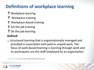 Structured Workplace Learning Form.pdf Workplace Learning 1 | PPT
