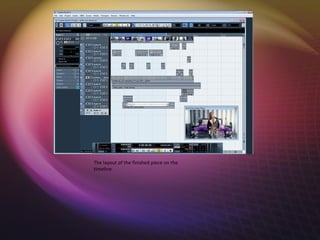The layout of the finished piece on the
timeline
 