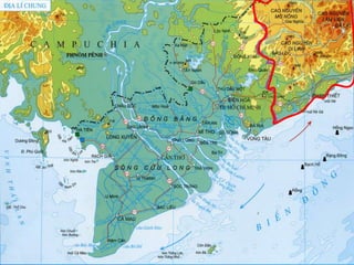 ĐỊA HÌNH ĐỊA CHẤT

                            CỰC NAM TRUNG BỘ

                     LÂM ĐỒNG

                Có địa hình khá phức             KHÁNH HÒA
ĐÔNG NAM BỘ     tạp, xen giữa núi cao trung
                bình, sơn nguyên và
                                              Chiều nghiêng theo
                cao nguyên.
                                              hƣớng Tây-
 MIỀN ĐỒI       Có nhiều đứt gãy, và bề
                                              Đông, trong đó địa
 NÖI THẤP       mặt địa hình phân bố theo
                                              hình núi và bán sơn
                độ cao chênh lệch từ 400 –
  PHÙ SA                                      địa chiếm ¾tổng diện
                500m, nghiêng dần từ Tây
 CỔ NHIỀU                                     tích và đƣợc chia làm
                Bắc đến Đông Nam
DIỆN TÍCH                                     ba vùng : vùng
                                              núi, vùng đồng bằng
PHỦ BAZAN                                     ven biển và vùng đảo
 