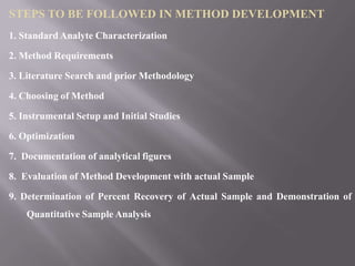 Method Development and Method Validation for the estimation of ...