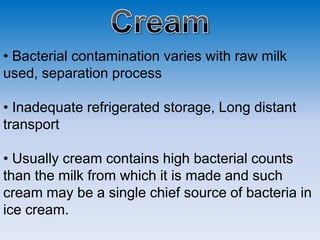 Microbiology of Ice cream ingredients | PPTX