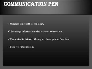 Pen Internet 5 PEN PC TECHNOLOGY | PPTX
