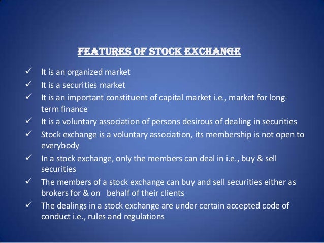 Features of exchange traded stock options