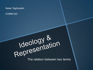Nader Taghizadeh

COMM-522




                   The relation between two terms
 