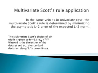 Selection of bin width and bin number in histograms | PPTX