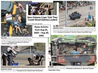 News Articles
 from Aug 25,
2005 – Aug 30,
     2005
 