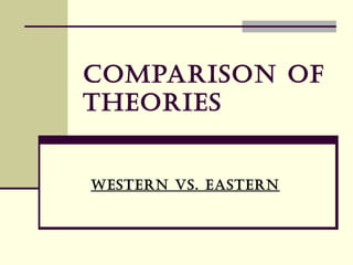 Comparison of
Theories


WesTern Vs. easTern
 