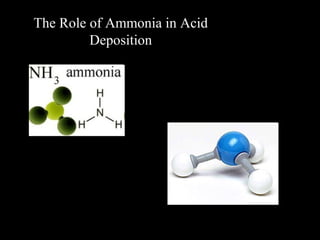 The Role of Ammonia in Acid
Deposition
siddharthkarmakar713@hotmail.com
 