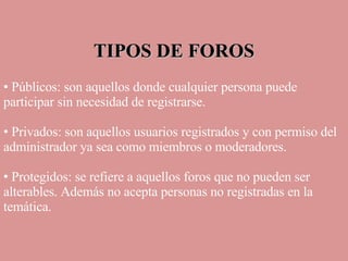 Foros y comunidades Online | PPT