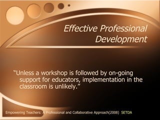 Professional Development in Education | PPT
