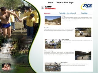 Back Back to Main Page Activities  (next Page ) Facilities 
