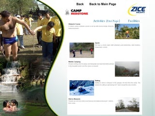 Back Back to Main Page Activities  (First Page ) Facilities 