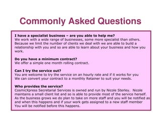 CosmicXpress Secretarial Services