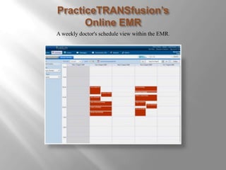 The Administrative Simplification provisions of the Health Insurance Portability and Accountability Act of 1996, known as HIPAA, require the Department of Health and Human Services to establish national standards for electronic health care transactions and national identifiers for providers, health plans, and employers. It also addresses the security and privacy of health data. Adoption of these standards has greatly improved the efficiency and effectiveness of the nation's health care system by encouraging the widespread use of electronic data interchange in health care. While HIPAA compliance is the responsibility of each and every healthcare organization, the PracticeTRANSfusion system is dedicated to making it easier, safer and more cost-effective for them to reach that goal, by providing the technical controls and safeguards that support all of our clients’ HIPAA compliance policies and procedures.In fact, PracticeTRANSfusion meets or exceeds all HIPAA requirements. Below are some of the things we incorporate within our application to meet compliance.·Security: 128-bit encryption used at all times for all files being transferred. ·Accessibility: All users have unique user names and passwords. ·Auditing: All access to patient information is recorded for auditing capability. This includes edits, printing, viewing, etc.In addition to our technological capabilities to help ensure your full HIPAA compliance, PracticeTRANSfusion is committed to serving our clients as a knowledgeable and informed source regarding any changes in HIPAA regulations. 
