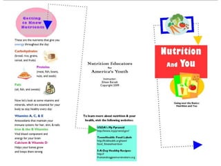 Nutrition Education, 08/2009