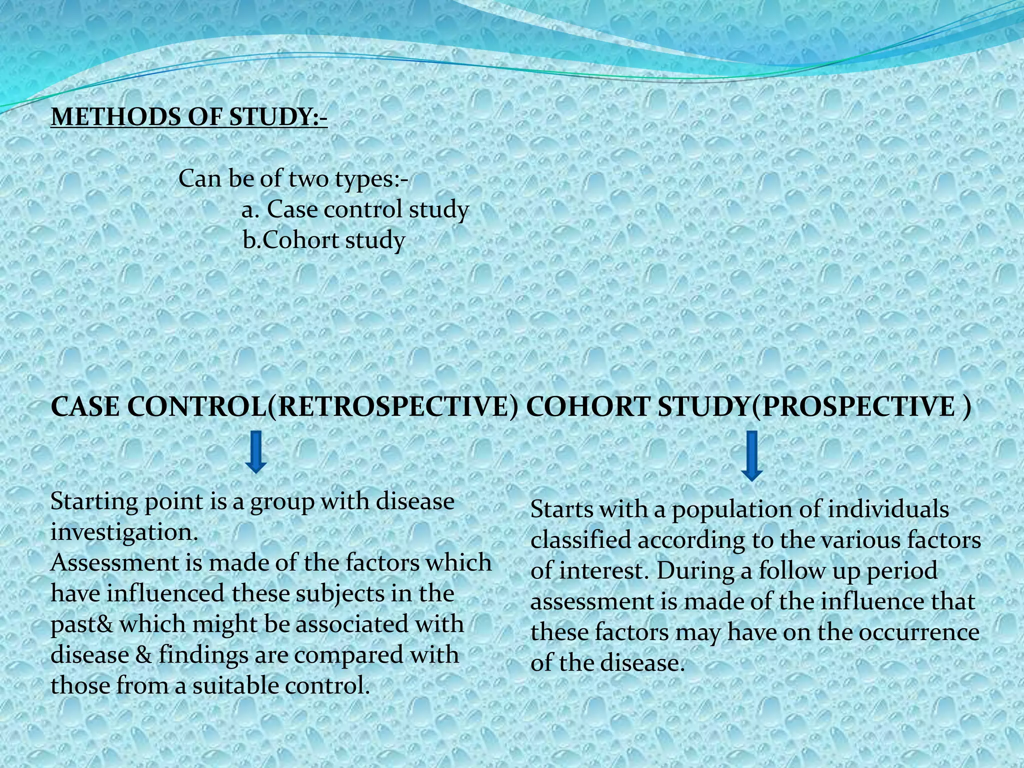 INDEX AGE & AGE GROUPS:-Recommended ages are-                                5 year  for  primary dentition                             12,15 ,35-44 & 65-74 for  permanent dentition5th year- in relation  to levels of caries in the primary dentition which may exhibit                       over a shorter  time span.12th year–age at which children leave primary school therefore it is last age at which reliable sample may be obtained easily through the school system.All perm. Teeth have erupted except 3rd molars- for this reason it has been chosen as “Global Monitoring Age” for caries for international comparisons & monitoring of disease trends.