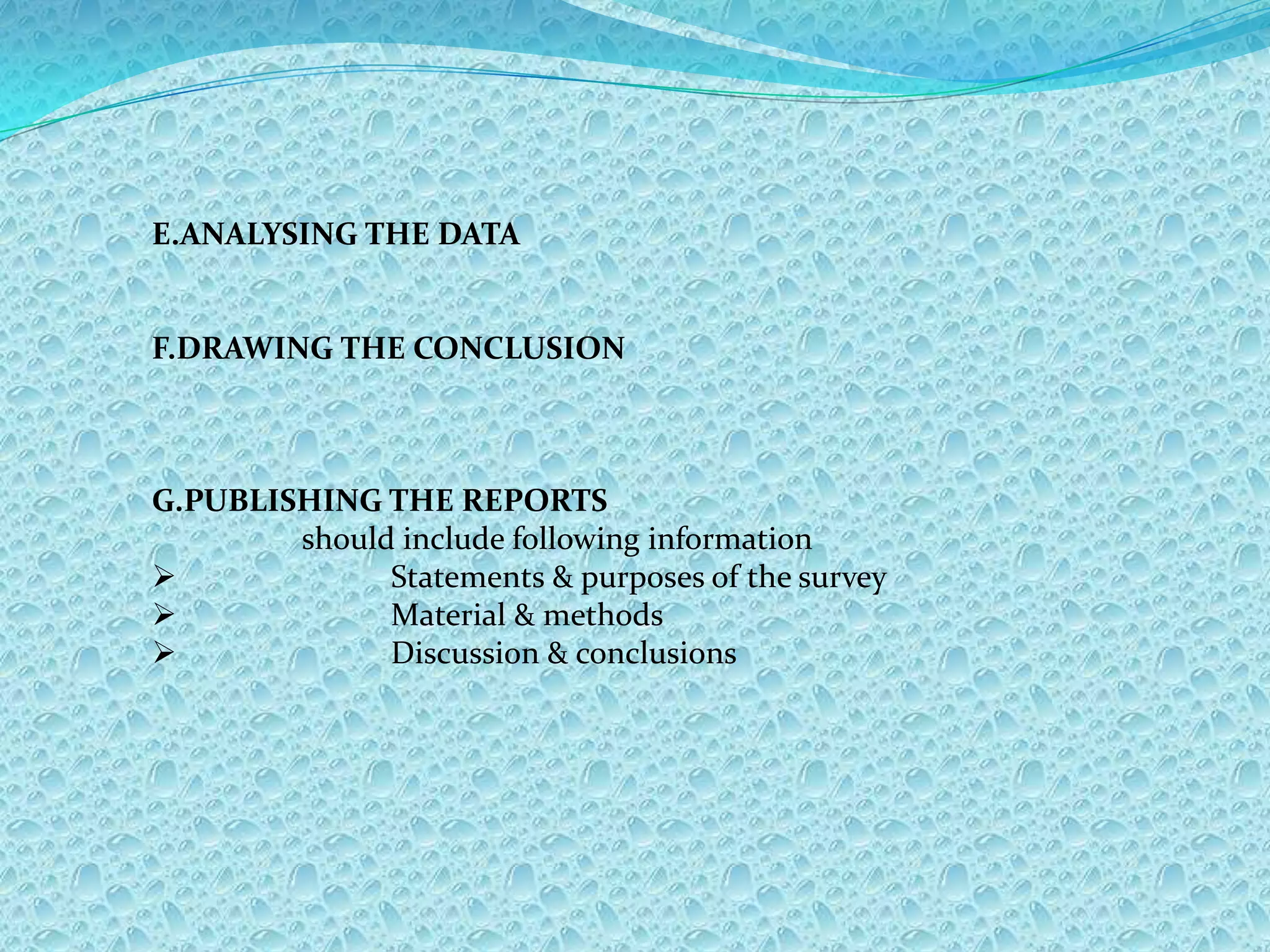 C.SELECTING THE SAMPLE   It is impossible to examine every individual in the                  population.(manpower ,money, time ,are considered)TYPES:-SELECTED SAMPLERANDOM SAMPLE CLUSTER SAMPLESTRATIFIED RANDOM SAMPLESAMPLING BY STAGES