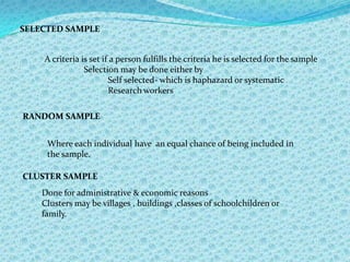 SURVEY PROCEDURESESTABLISHING THE OBJECTIVESDESIGNING THE INVESTIGATIONSELECTING THE SAMPLECONDUCTING THE EXAMINATIONANALYSING THE DATADRAWING THE CONCLUSIONSPUBLISHING THE RESULT
