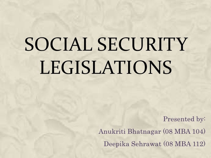 social security legislation