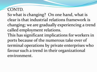 CONTD.Leaders need to have a strong sense of direction.They must decide where they want their organization to be in five years time.  They must decide how to get to that destination.  They must decide who going to do what.  What driventhe future? Is it a respect of the strategies and tactics of the past? No! The future is driven byinnovation.