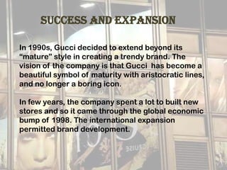 missionTo become a group leader in the luxury market at world-wide level through: putting into effect and maintaining.Main goals:- to coordinate a standard and global planning process- to reduce global complexity from the different regions- to improve system accuracy and reduce business risk