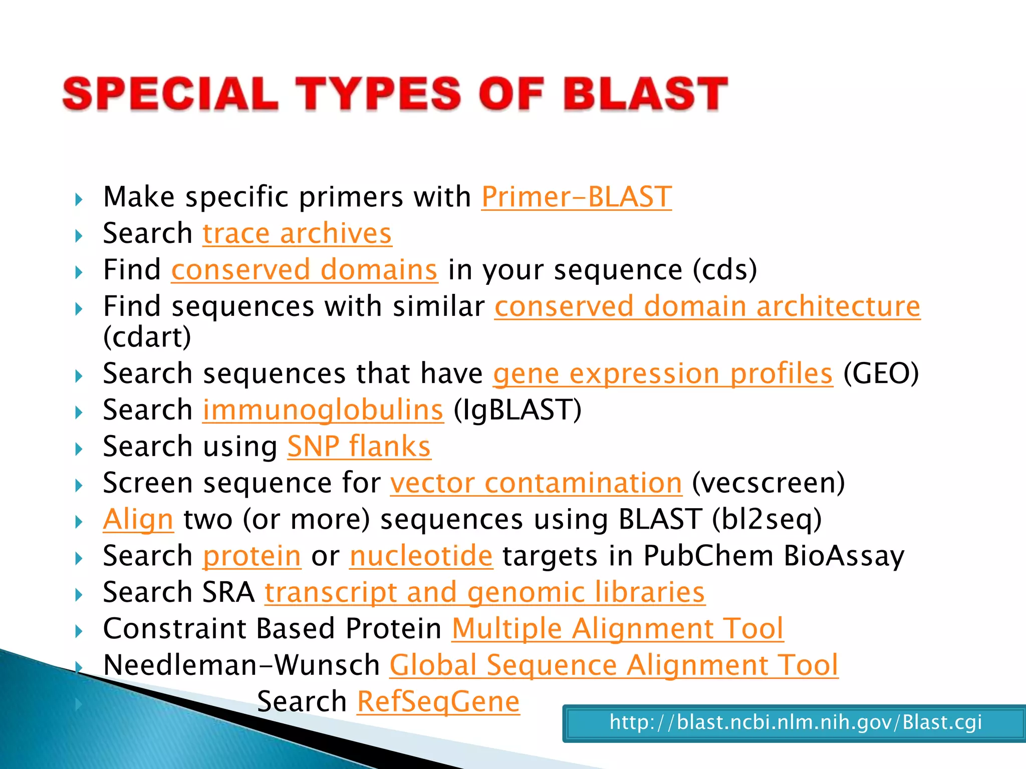 blast bioinformatics | PPTX