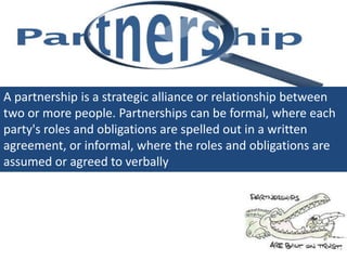 A general partnership    A limited partnership
consists of two or       consists of one or more
                         g...
