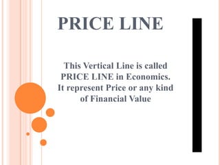 PRICE LINE

  This Vertical Line is called
 PRICE LINE in Economics.
It represent Price or any kind
      of Financial Value
 