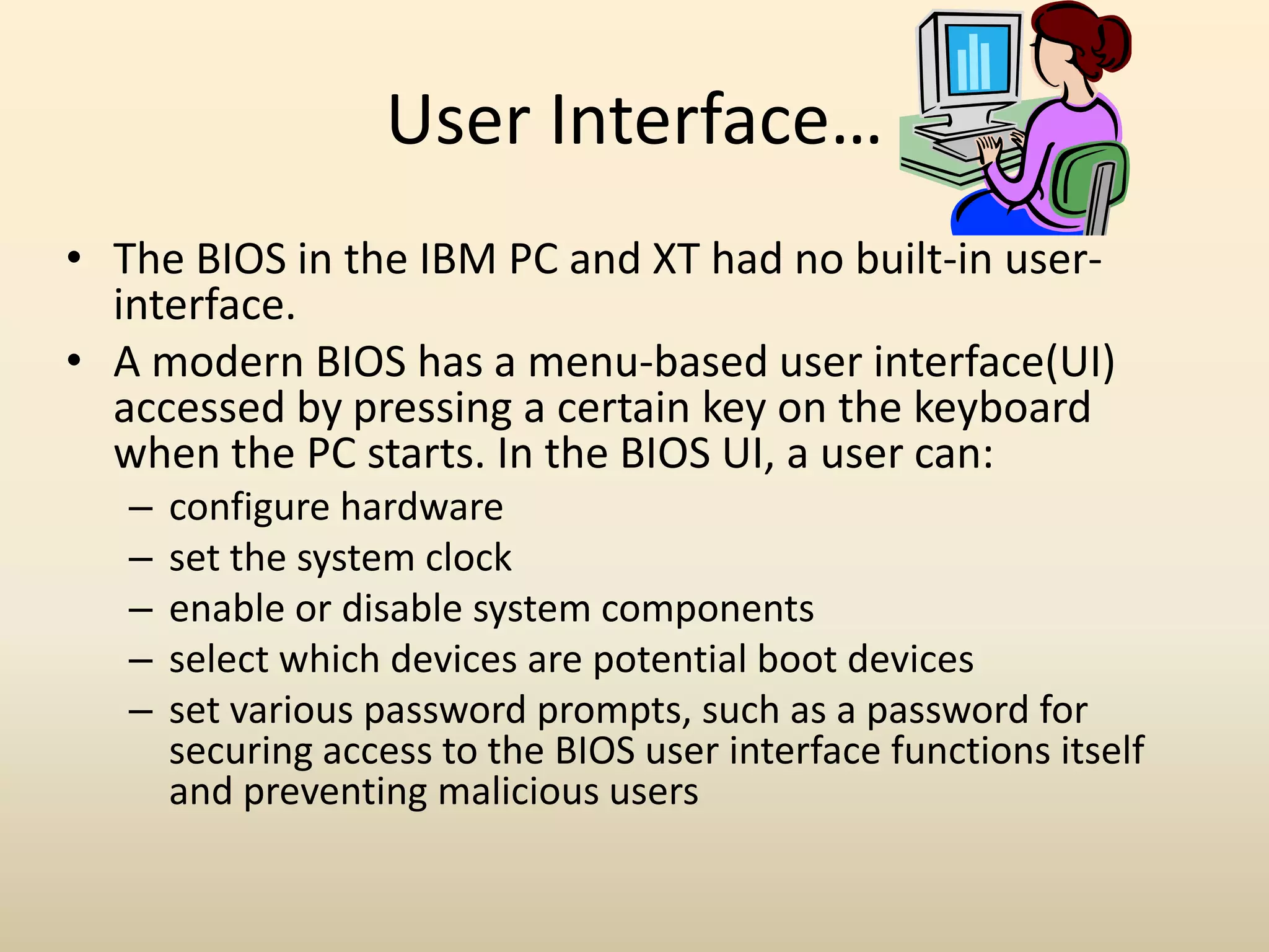 BIOS basic input output system | PPTX | Operating Systems | Computer ...