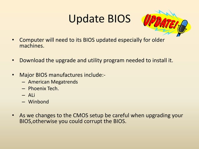 BIOS basic input output system | PPTX | Operating Systems | Computer ...