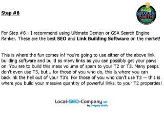 Advanced Tiered Link Building Tutorial Presentation