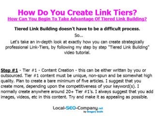 Advanced Tiered Link Building Tutorial Presentation