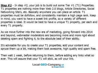 Advanced Tiered Link Building Tutorial Presentation