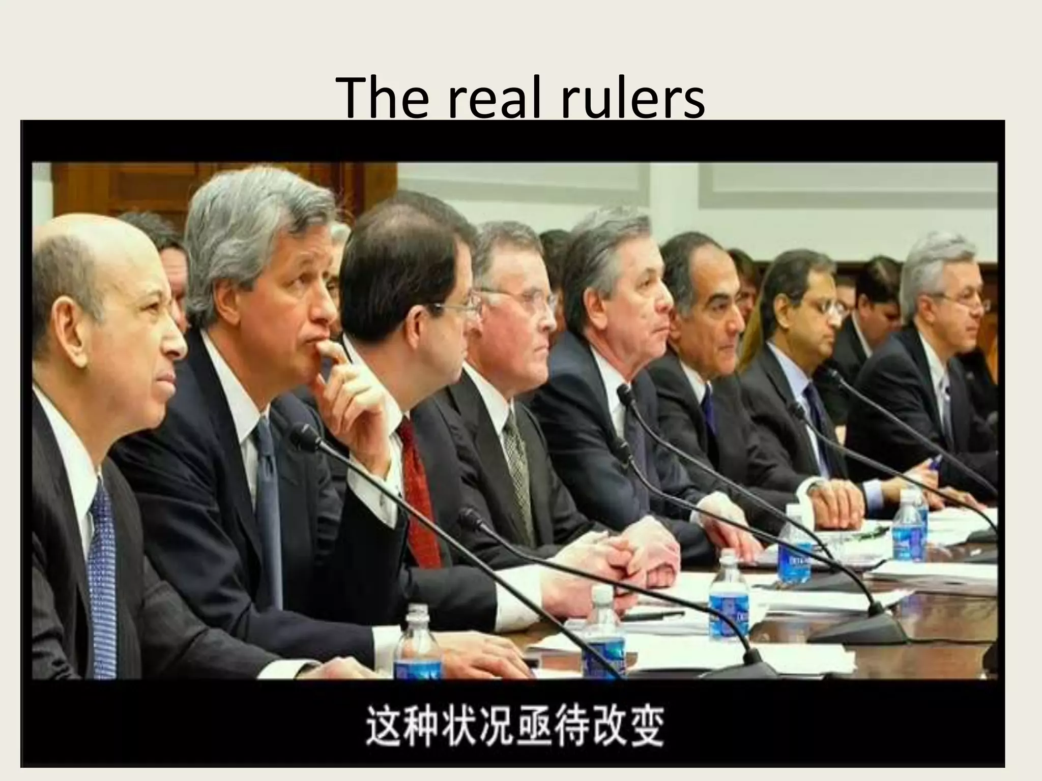 The real rulers
 