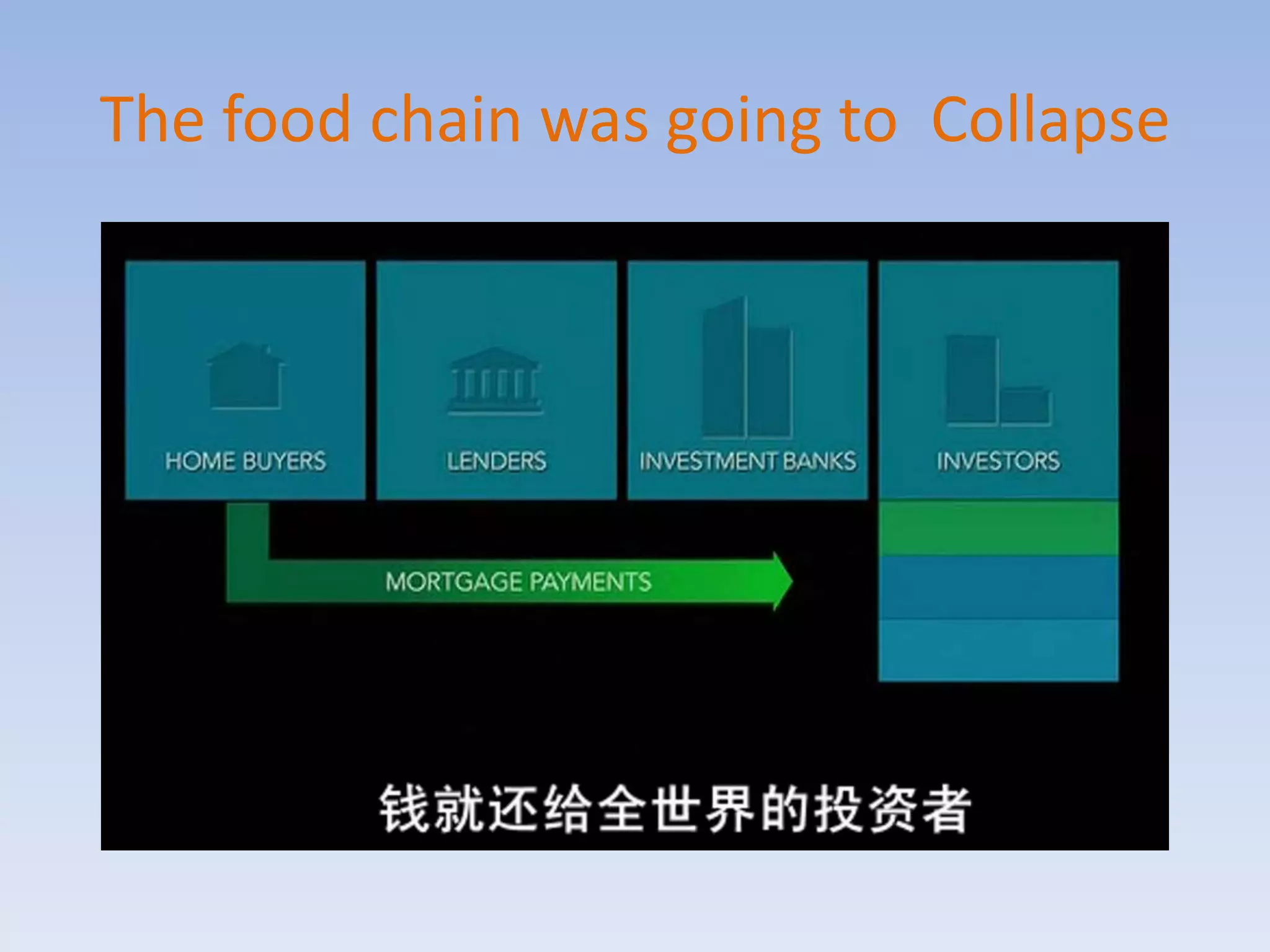 The food chain was going to Collapse
 