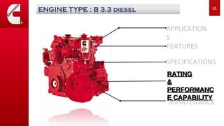 FEATURES
SPECIFICATIONS
RATINGRATING
&&
PERFORMANCPERFORMANC
E CAPABILITYE CAPABILITY
MAINTENANCE
APPLICATION
S
10.
 