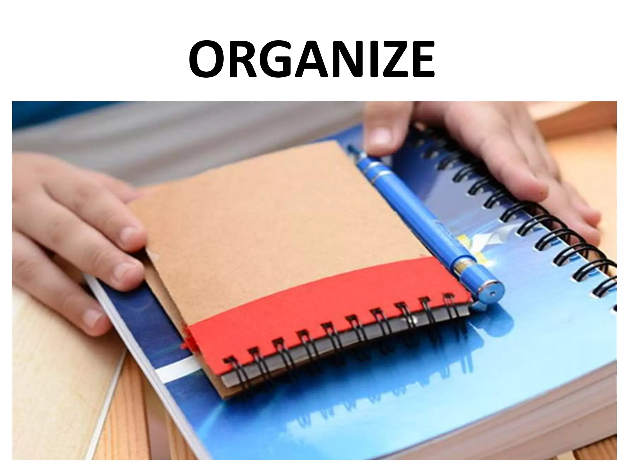 ORGANIZE
 