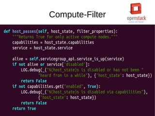 OpenStack Nova Scheduler | ODP