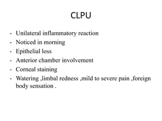 Contact Lens-Induced Acute Red Eye(CLARE) | PPT
