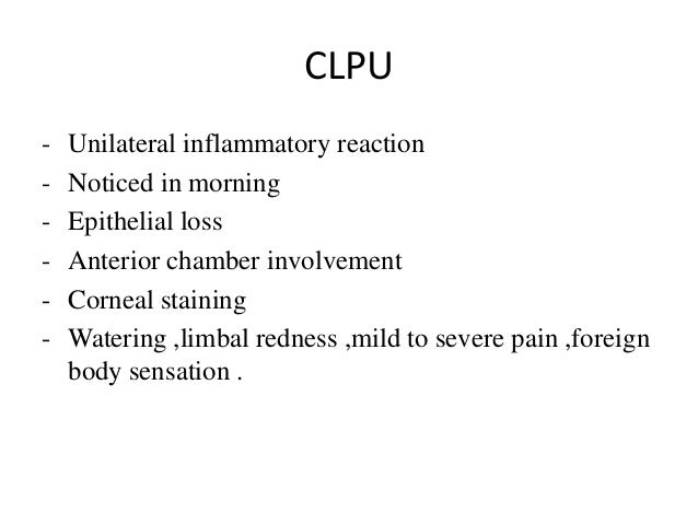 Contact Lens-Induced Acute Red Eye(CLARE)