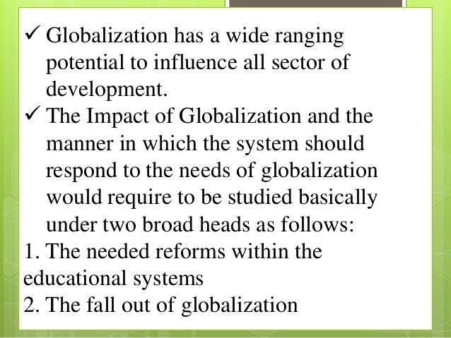 Impact of globalization essay