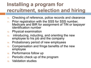 Human Resource Planning, Recruitment, Selection and Placement | PPT