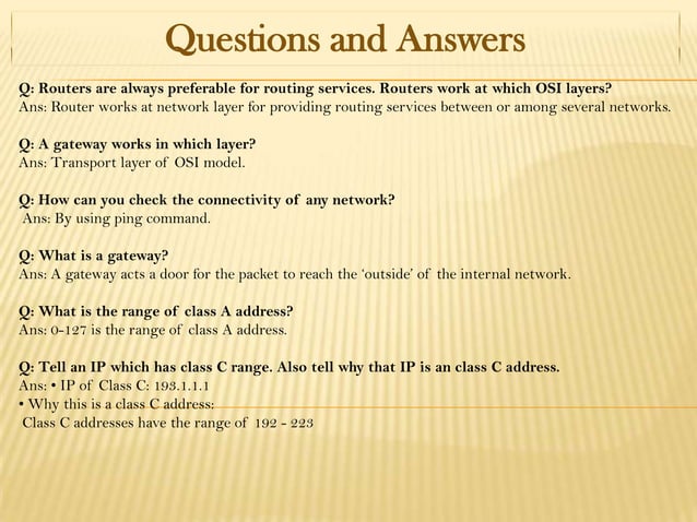 Network Engineer Interview Questions with Answers | PPT