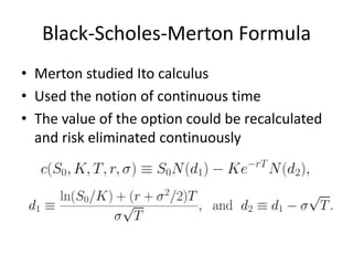 History of Option Pricing | PPTX