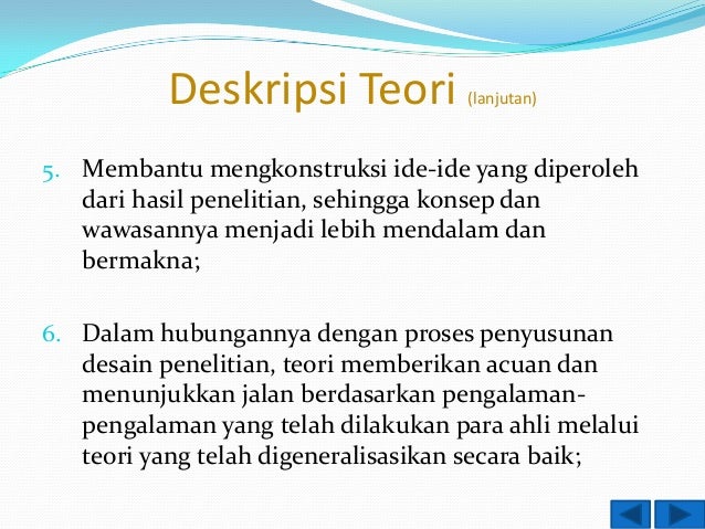 Landasan Teori Penelitian